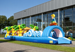 Bestel een perfecte opblaasbare 18meter lange buikschuifbaan in beach thema voor kinderen. Koop opblaasbare buikschuifbanen nu online bij JB Inflatables Nederland