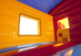 Klein overdekt opblaasbaar multiplay springkussen met glijbaan kopen in thema clown voor kinderen. Bestel springkussens online bij JB Inflatables Nederland