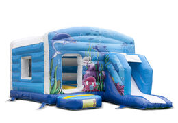 Maxi multifun seaworld springkasteel met een glijbaan bestellen voor kids. Koop nu online springkastelen bij JB Inflatables Nederland