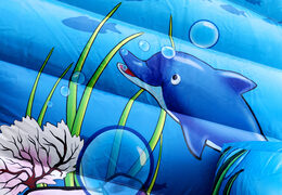 Bestel maxi multiplay springkasteel in thema seaworld met een glijbaan voor kinderen bij JB Inflatables Nederland.  Koop nu online springkastelen  bij JB Inflatables Nederland