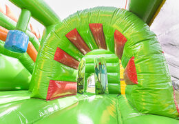 Bestel middelmatig opblaasbare multiplay springkasteel in safari gorilla thema met glijbaan voor kinderen. Koop opblaasbare springkastelen online bij JB Inflatables Nederland