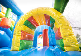 Multiplay zee springkasteel met een glijbaan, leuke objecten op het springvlak en opvallende 3D objecten kopen voor kids. Bestel opblaasbare springkastelen online bij JB Inflatables Nederland