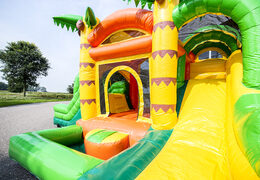 Mini opblaasbare multiplay springkasteel in jungle thema te bestellen voor kinderen. Bestel opblaasbare springkastelen online at JB Inflatables Nederland