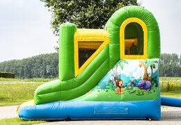 Jumpy Happy jungle luchtkussen bestellen voor kinderen. Koop opblaasbare luchtkussens online bij JB Inflatables Nederland