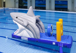 Koop een luchtdichte opblaasbare zwembad glijbaan in haai thema voor zowel jong als oud. Bestel opblaasbare waterattracties nu online bij JB Inflatables Nederland 