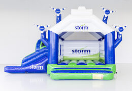 Koop online opblaasbare Storm - Multifun Windmolen springkastelen met glijbaan op maat bij JB Promotions Nederland. Gratis ontwerp voor opblaasbare luchtkussens in eigen huisstijl 