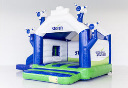 Gepersonaliseerde Storm - Multifun Windmolen springkastelen met glijbaan laten maken bij JB Promotions Nederland. Promotionele springkastelen in alle soorten en maten razendsnel gemaakt