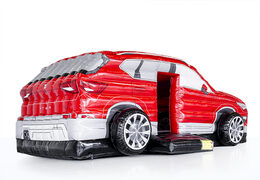 Opblaasbaar SEAT -  rode auto springkastelen maatwerk bestellen bij JB Promotions Nederland; specialist in opblaasbare reclame artikelen zoals maatwerk springkastelen