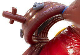 Mini 9m piratenboot stormbaan met 3D-objecten voor kinderen kopen. Bestel opblaasbare stormbanen nu online bij JB Inflatables Nederland