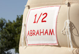 Opblaasbare halve Sarah en Abraham Feest