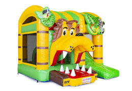 Mini opblaasbare multiplay springkasteel in jungleworld thema te bestellen voor kinderen. Bestel opblaasbare springkastelen online at JB Inflatables Nederland
