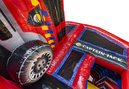 Koop online opblaasbare Captian Jack Multiplay Brandweer overdekt springkussen op maat bij JB Promotions Nederland. Vraag nu gratis ontwerp aan voor opblaasbare luchtkussens in eigen huisstijl