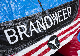 Springkussen in thema brandweer  met een glijbaan kopen voor kinderen. Bestel opblaasbare springkussens online bij JB Inflatables Nederland