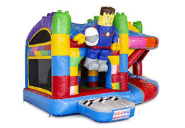 Springkasteel in superblocks met een glijbaan bestellen voor kinderen. Koop opblaasbare springkastelen online bij JB Inflatables Nederland