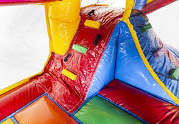 Multiplay superblocks springkasteel met een glijbaan en met binnenin 3D objecten  bestellen voor kids. Koop opblaasbare springkastelen online bij JB Inflatables Nederland