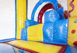 Mini met slide party springkussen bestellen voor kinderen. Koop opblaasbare springkussens online bij JB Inflatables Nederland