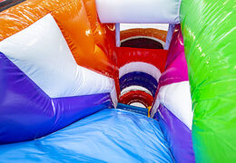 Middelmatig opblaasbare springkussen in flamingo thema met glijbaan kopen voor kinderen. Bestel opblaasbare springkussens online bij JB Inflatables Nederland