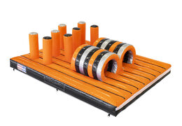 Opblaasbare 40-delige giga modulaire Tunnel Dodger Platform hindernisbaan kopen voor kinderen. Bestel opblaasbare stormbanen nu online bij JB Inflatables Nederland