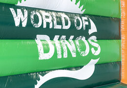 Koop maatwerk opblaasbare World of dinos A Frame Super springkastelen met unieke 3D objecten en dino illustraties in verschillende soorten en maten. Promotionele springkastelen in alle soorten en maten razendsnel op maat gemaakt bij JB Promotions Nederland