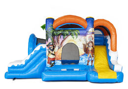 Mini opblaasbare multiplay springkasteel in piraat thema te bestellen voor kinderen. Bestel opblaasbare springkastelen online at JB Inflatables Nederland