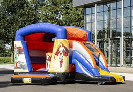 Klein overdekt multifun springkasteel kopen in thema superhelden voor kinderen. Bestel springkastelen online bij JB Inflatables