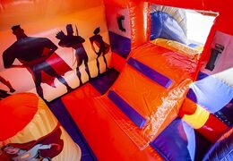 Klein overdekt multifun springkasteel te koop in thema superhelden voor kinderen. Koop springkasteel online bij JB Inflatables Nederland