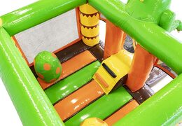 Bestel mini multiplay springkussen met glijbaan in thema dinosaurus voor kinderen. Koop opblaasbare springkussens online bij JB Inflatables Nederland