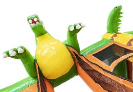 Mini multiplay springkasteel te bestellen in dinosaurus thema met glijbaan voor kinderen. Bestel opblaasbare springkastelen online bij JB Inflatables Nederland