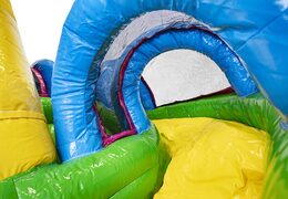 Mini met slide flamingo springkasteel bestellen voor kinderen. Koop opblaasbare springkastelen online bij JB Inflatables Nederland
