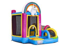 Bestel mini opblaasbare unicorn luchtkussen met glijbaan voor kinderen. Koop opblaasbare luchtkussens online at JB Inflatables Nederland 