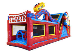 Modulaire stormbaan rollercoaster 13,5m lang met passende 3D objecten kopen voor kinderen. Bestel opblaasbare stormbanen nu online bij JB Inflatables Nederland