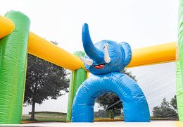 Mega opblaasbaar jungle springkasteel kopen voor kinderen. Bestel springkastelen online bij JB Inflatables Nederland 