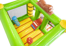 Kleine opblaasbare springkussen met glijbaan in leeuw thema te bestellen voor kinderen. Koop online opblaasbare springkussens bij JB Inflatables Nederland