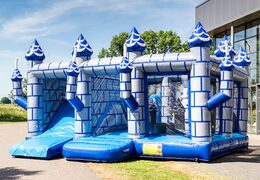 Indoor multiplay kasteel springkasteel in een beperkte hoogte van 2,74 meter en met een glijbaan kopen voor kinderen. Bestel springkastelen online bij JB Inflatables Nederland