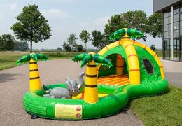 Opblaasbaar halfopen play fun springkussen kopen in thema playzone jungle voor kinderen. Bestel springkussens online bij JB Inflatables Nederland 