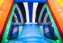 Indoor opblaasbaar multiplay unicorn springkasateel met een glijbaan en 3D objecten kopen voor kinderen. Bestel springkastelen online bij JB Inflatables Nederland