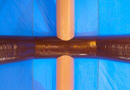 Koop shooting combo piraat springkussen overdekt met kanon spel en glijbaan voor kinderen. Bestel springkussens online bij JB Inflatables Nederland