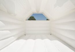 Standaard springkastelen in trouw thema in de vorm van een kasteel voor kinderen bestellen. Bestel springkastelen online bij JB Inflatables Nederland