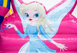 Medium opblaasbare multiplay springkasteel met glijbaan in fairy wonderland thema bestellen voor kinderen. Bestel opblaasbare springkastelen online at JB Inflatables Nederland