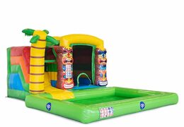 Overdekt opblaasbaar multiplay springkasteel bestellen in thema Hawaï voor kids bij JB Inflatables Nederland. Koop springkastelen online bij JB Inflatables Nederland