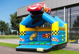 Standaard springkussen met een 3D object van een auto aan de bovenkant kopen voor kinderen. Bestel springkussen online bij JB Inflatables Nederland
