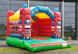  Standaard brandweer springkasteel in opvallende kleuren voor kinderen te koop. Koop overdekt springkasteel online bij JB Inflatables Nederland
