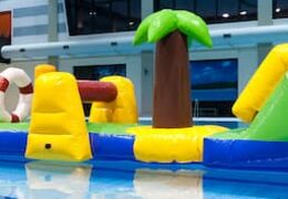 Opblaasbare waterstormbaan huren in hawaï thema voor kinderen