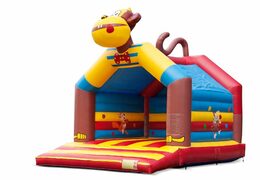 Groot overdekt luchtkussen kopen in thema aap voor kinderen. Bestel luchtkussens online bij JB Inflatables Nederland