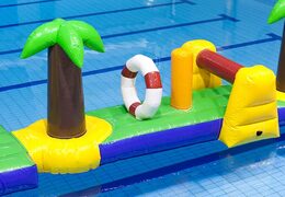 Opblaasbare waterstormbaan huren in hawaï thema voor kinderen