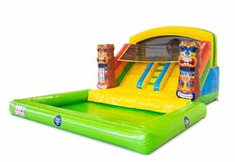 Koop opblaasbaar multiplay springkasteel in thema Hawaï met koppelbare bad voor kinderen bij JB Inflatables Nederland. Bestel springkastelen online bij JB Inflatables Nederland