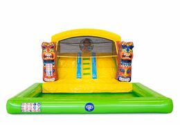 Overdekt opblaasbaar multiplay springkasteel bestellen in thema Hawaï voor kids bij JB Inflatables Nederland. Koop springkastelen online bij JB Inflatables Nederland