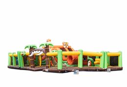 Opblaasbaar mega springkasteel in jungle thema kopen voor kinderen. Bestel springkastelen online bij JB Inflatables Nederland 