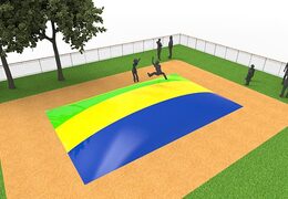 Inflatable springberg in kleur groen -geel -blauw kopen voor kinderen. Bestel opblaasbare airmountain nu online bij JB Inflatables Nederland