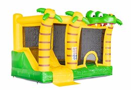 Opblaasbaar Multi Splash Bounce Krokodil springkussen met zwembad kopen in thema krokodil croco voor kids bij JB Inflatables